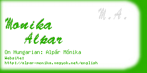 monika alpar business card